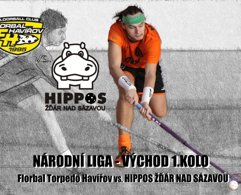 1.kolo Národní ligy - východ, podlehl Hippos Havířovu vysoko 12:4 / Florbal Havířov vs. Hippos Žďár nad Sázavou